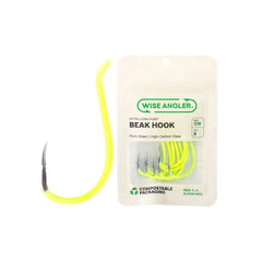 Beak Hook - Extra Long Point Fluro Green - WISE ANGLER